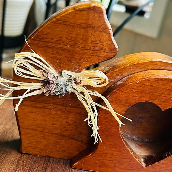 Vintage Wooden Carved Cat Potpourri Holder Picture Frame 5 1/4"X 6 3/4" - Picture 2 of 11